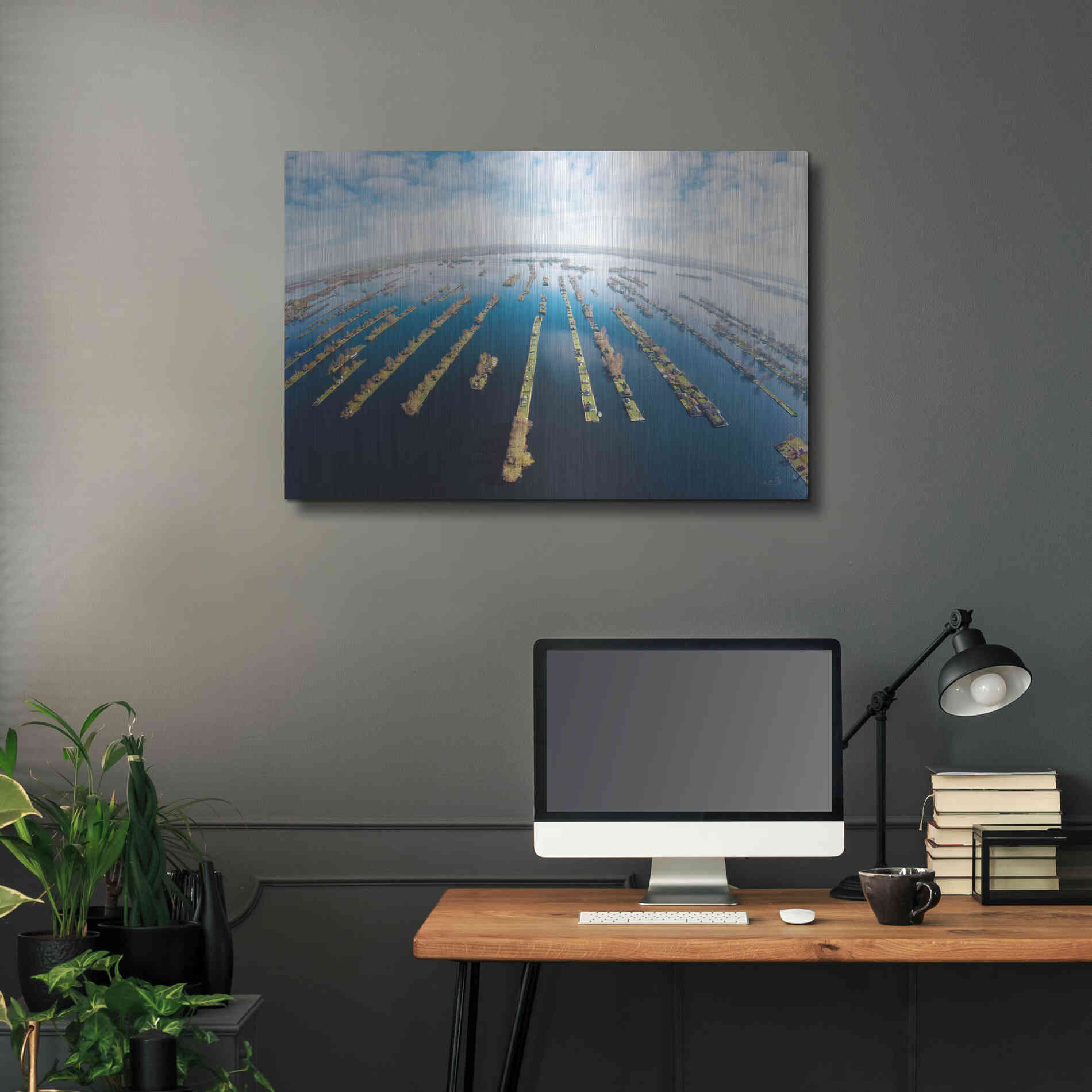 Luxe Metal Art 'Water World' by Martin Podt, Metal Wall Art,36x24