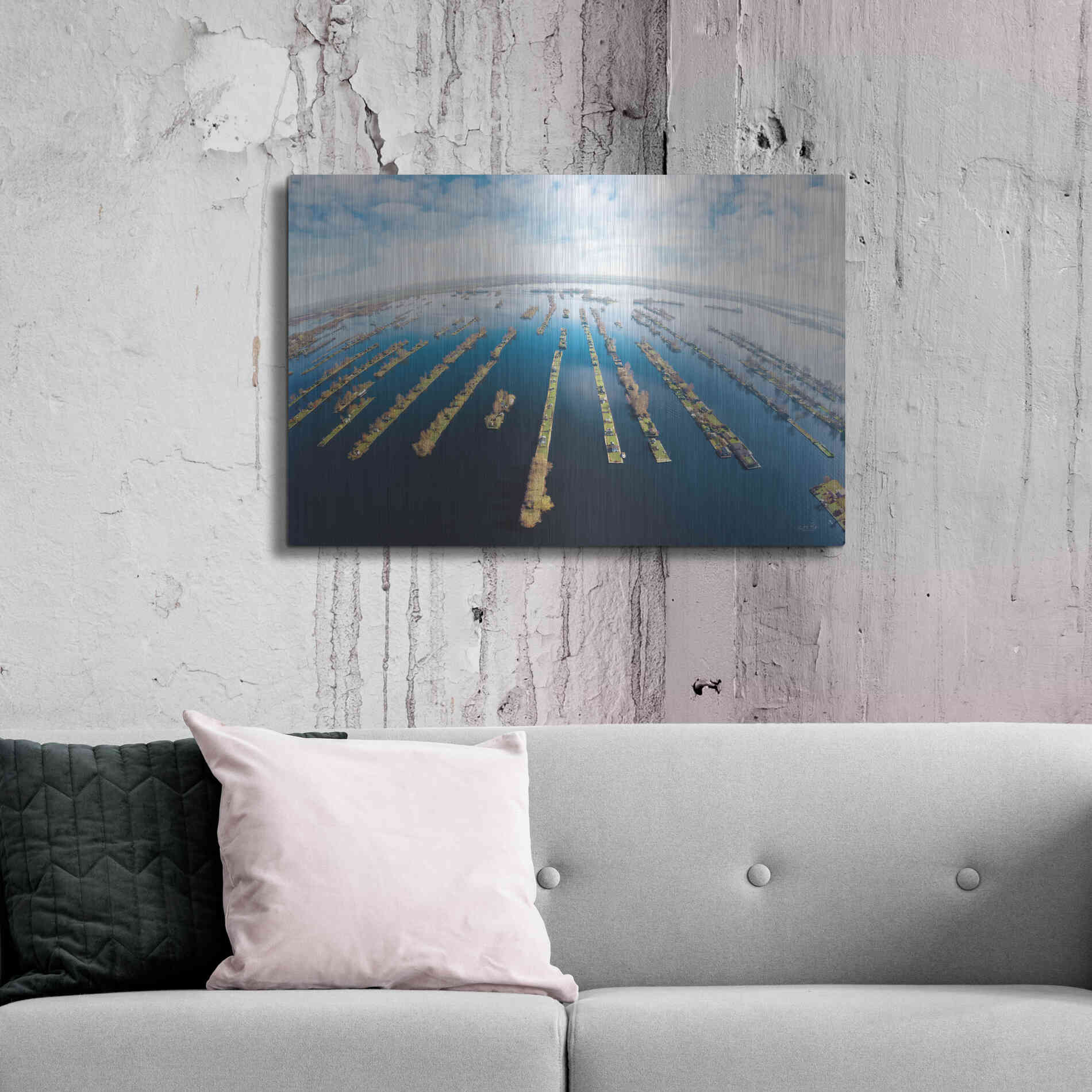 Luxe Metal Art 'Water World' by Martin Podt, Metal Wall Art,36x24