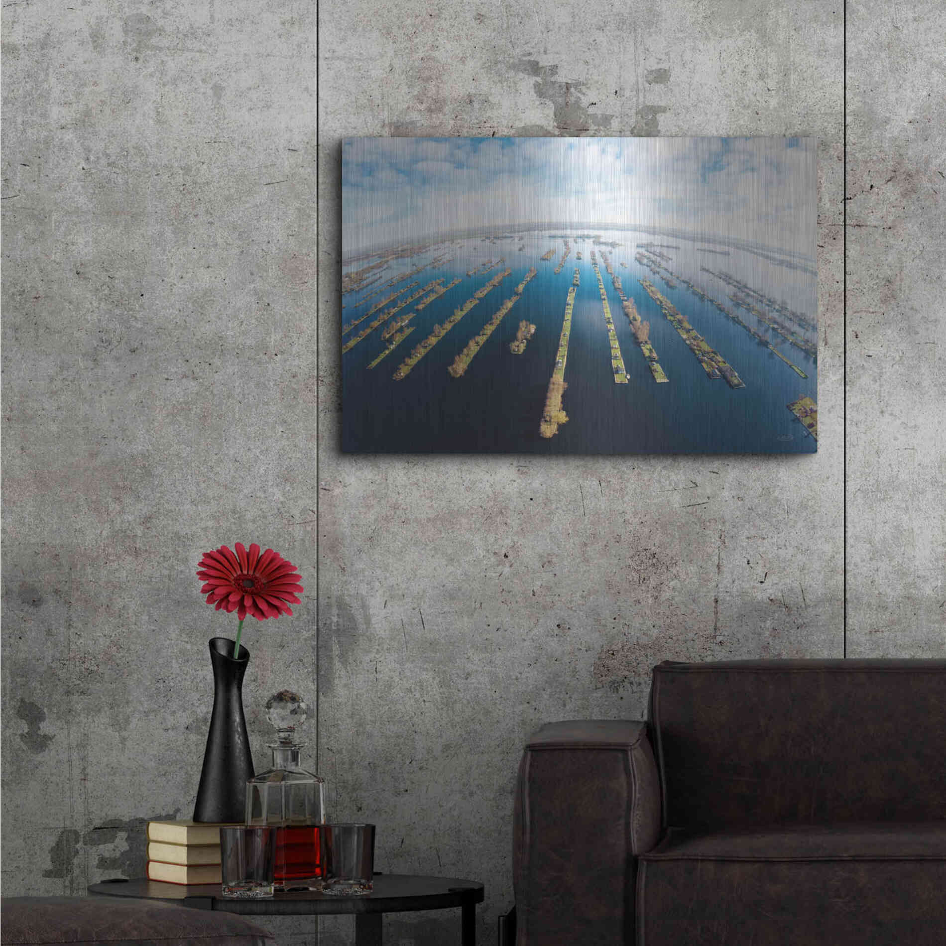 Luxe Metal Art 'Water World' by Martin Podt, Metal Wall Art,36x24