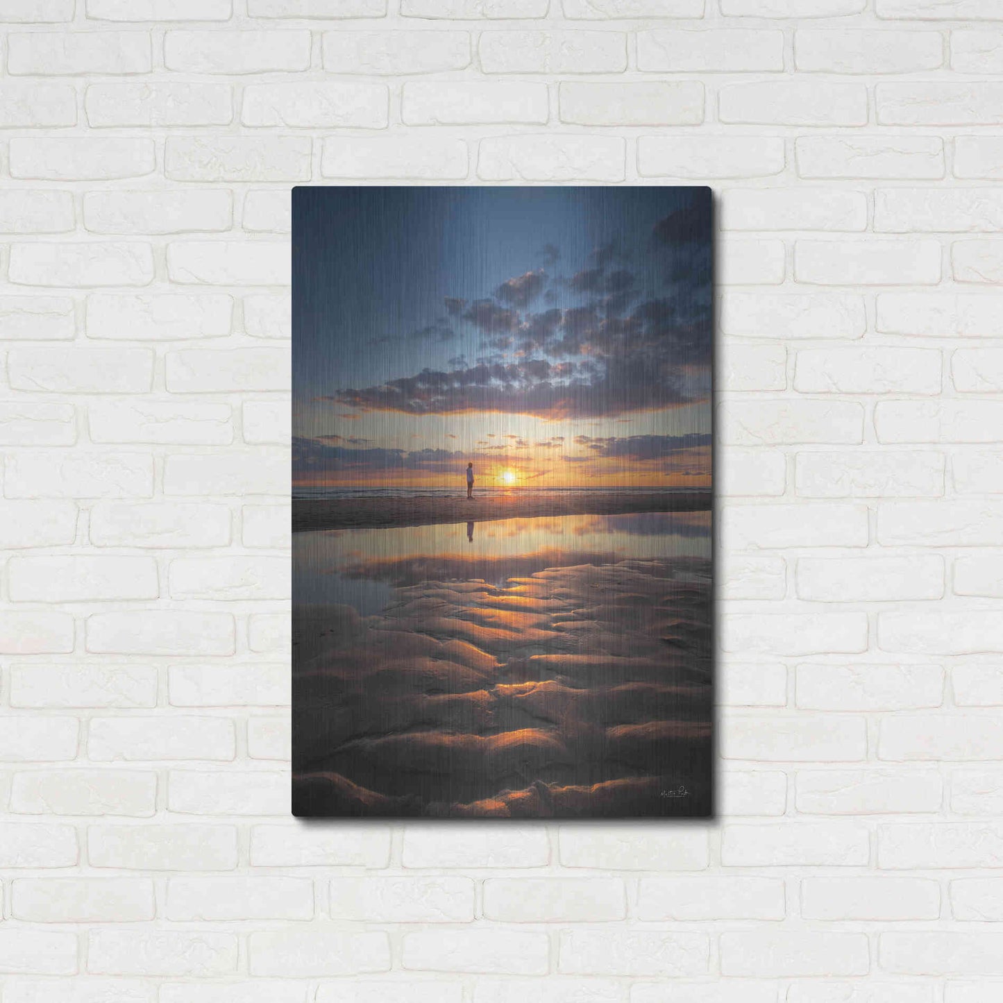Luxe Metal Art 'Peaceful Sunset' by Martin Podt, Metal Wall Art,24x36