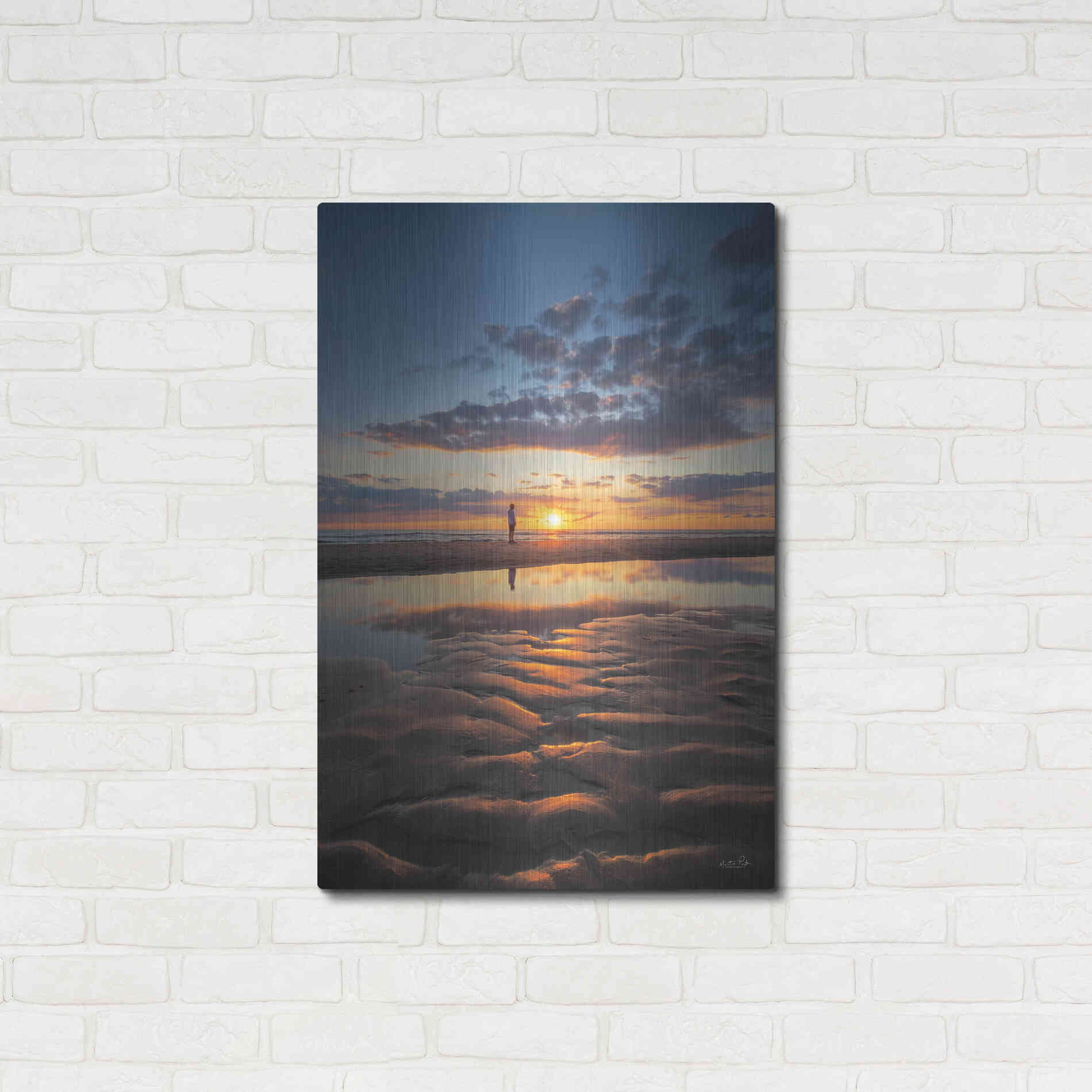 Luxe Metal Art 'Peaceful Sunset' by Martin Podt, Metal Wall Art,24x36