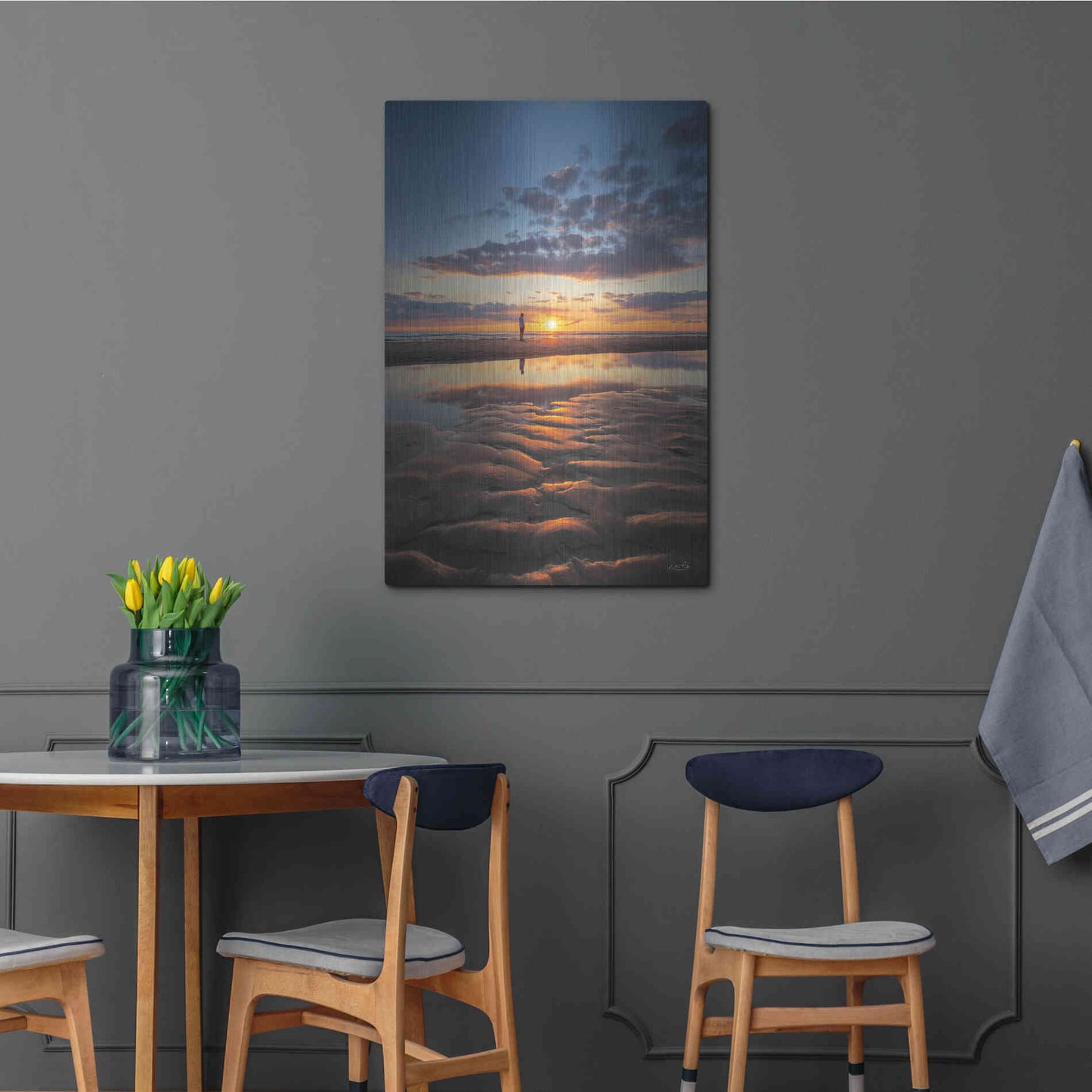 Luxe Metal Art 'Peaceful Sunset' by Martin Podt, Metal Wall Art,24x36