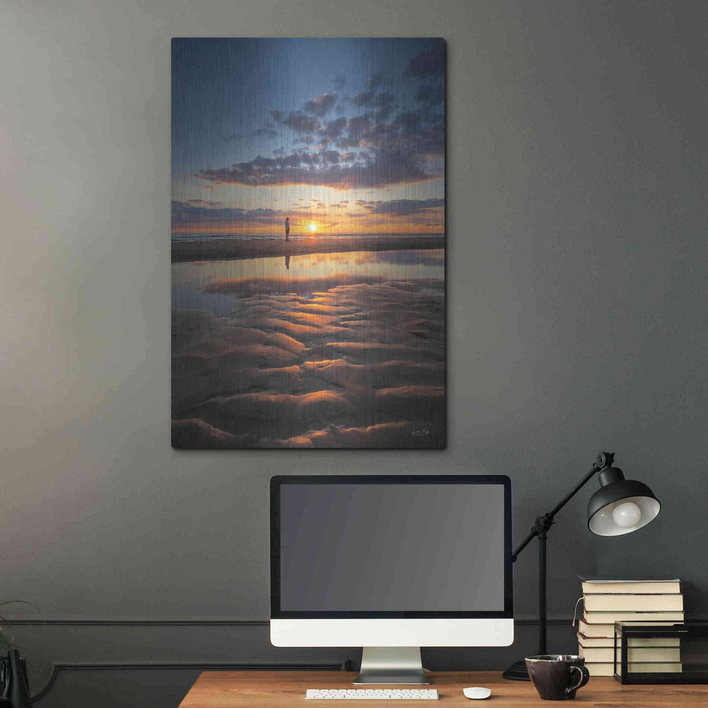 Luxe Metal Art 'Peaceful Sunset' by Martin Podt, Metal Wall Art,24x36