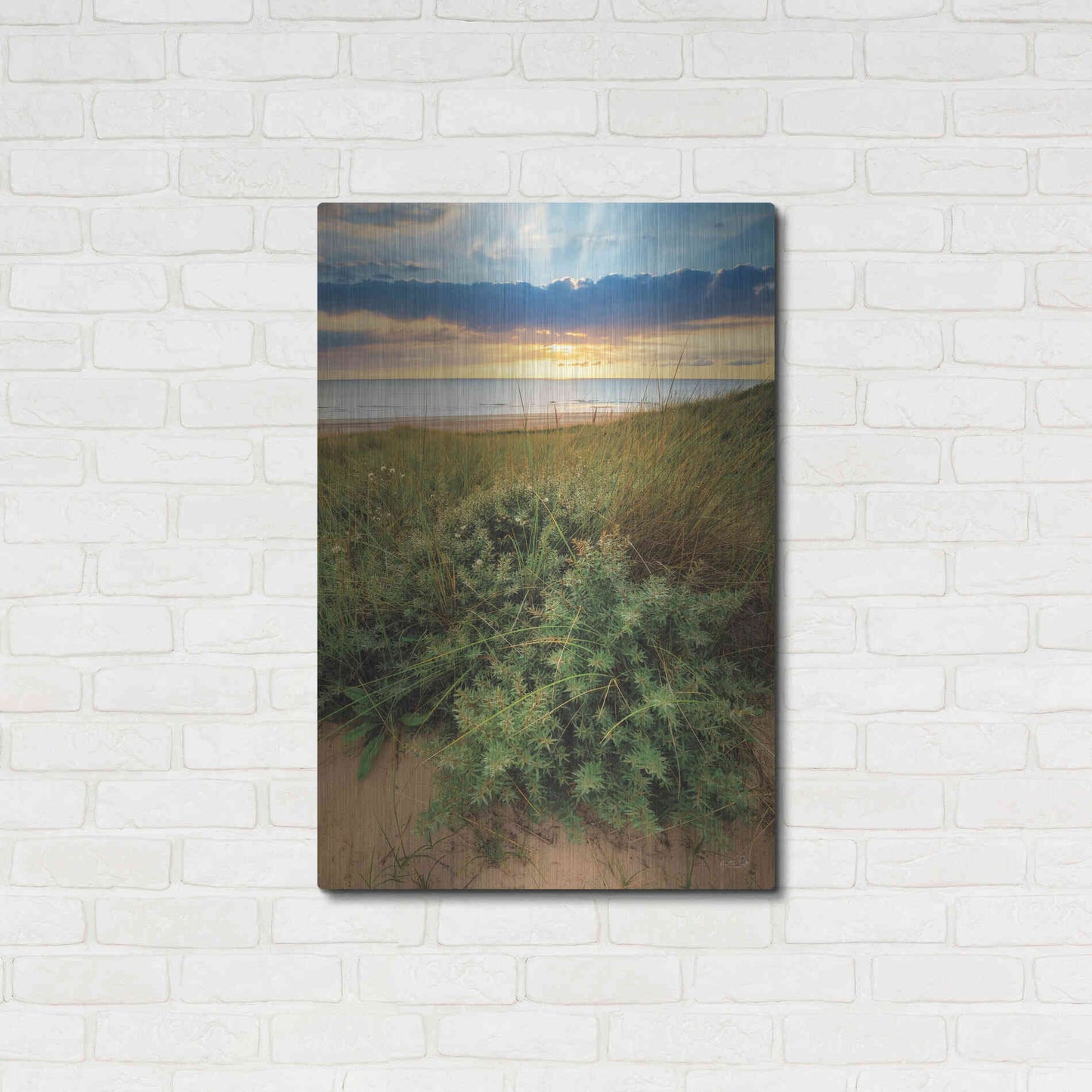 Luxe Metal Art 'Dutch Dunes' by Martin Podt, Metal Wall Art,24x36