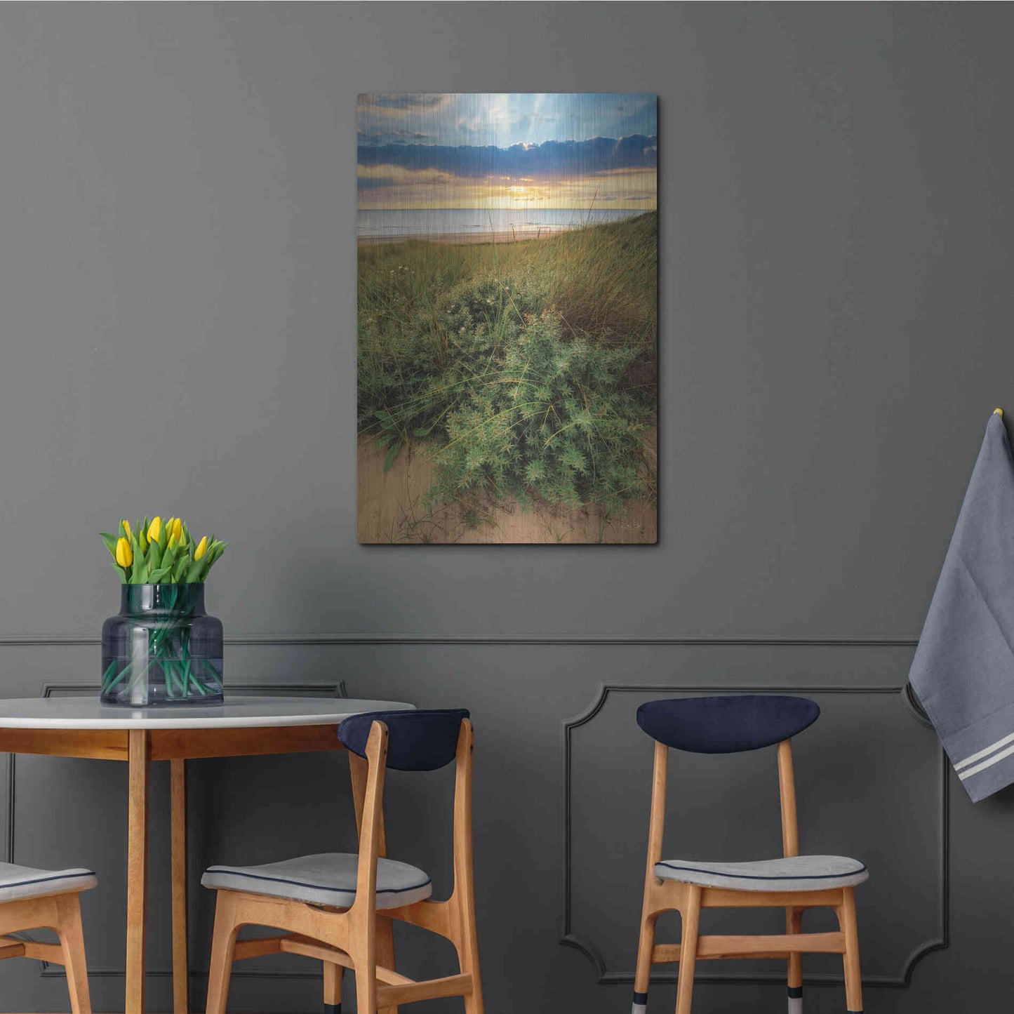 Luxe Metal Art 'Dutch Dunes' by Martin Podt, Metal Wall Art,24x36