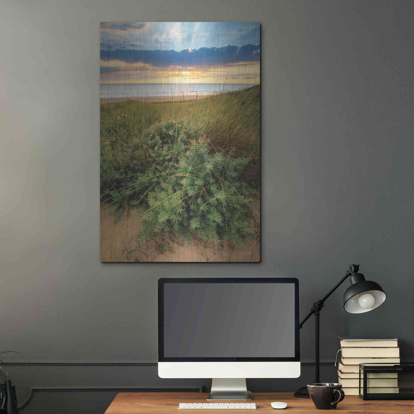 Luxe Metal Art 'Dutch Dunes' by Martin Podt, Metal Wall Art,24x36