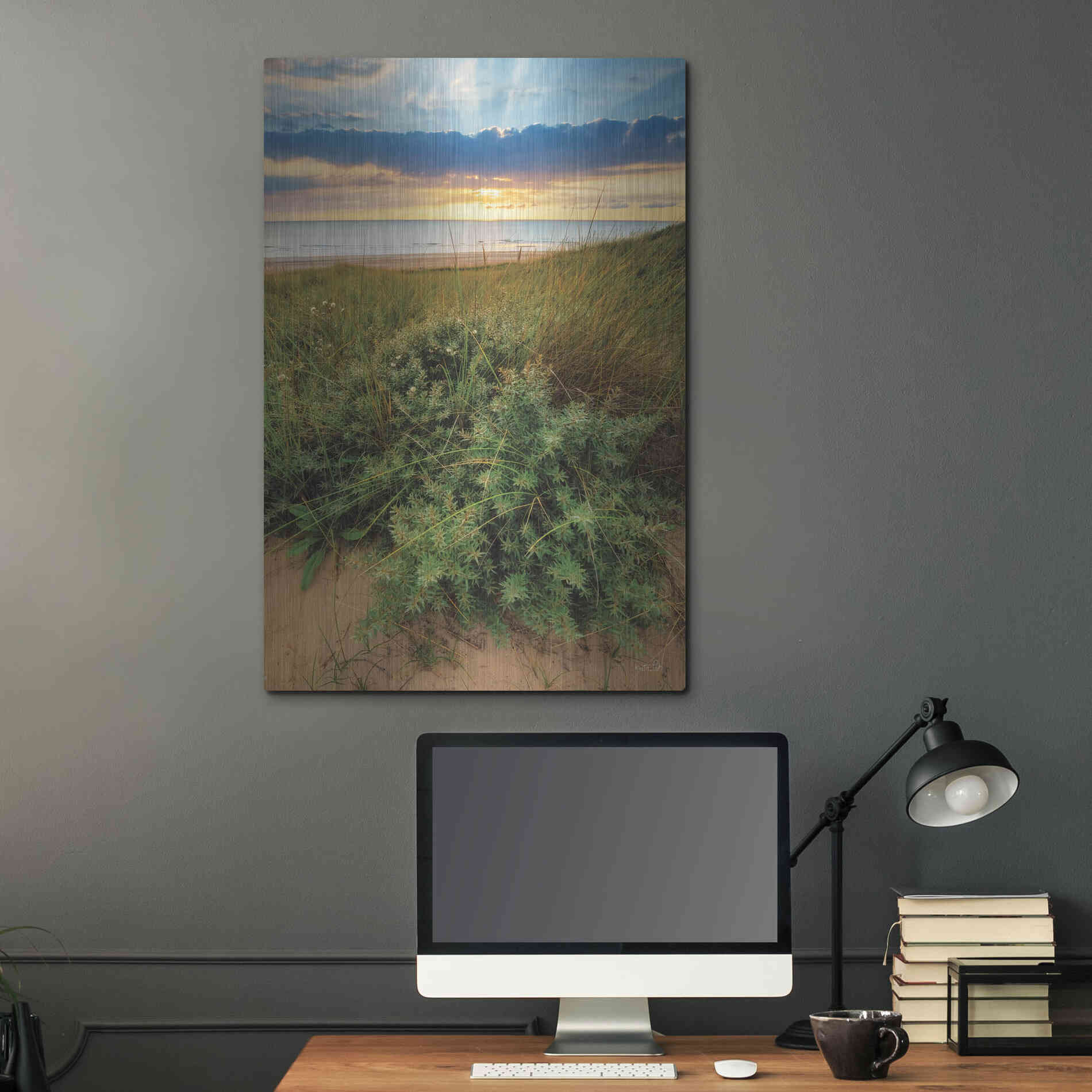 Luxe Metal Art 'Dutch Dunes' by Martin Podt, Metal Wall Art,24x36