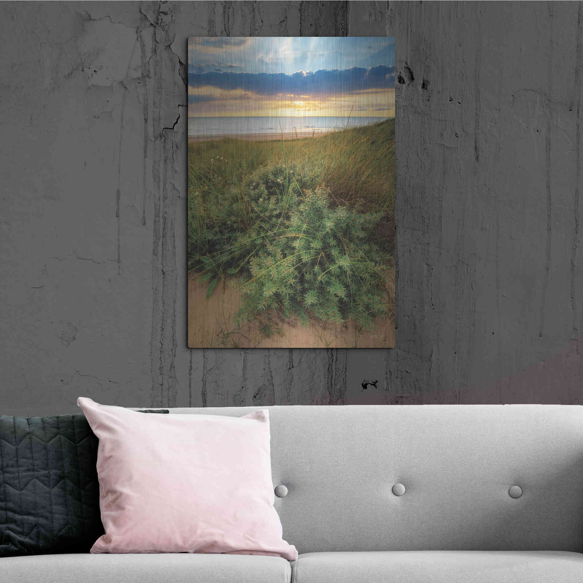 Luxe Metal Art 'Dutch Dunes' by Martin Podt, Metal Wall Art,24x36