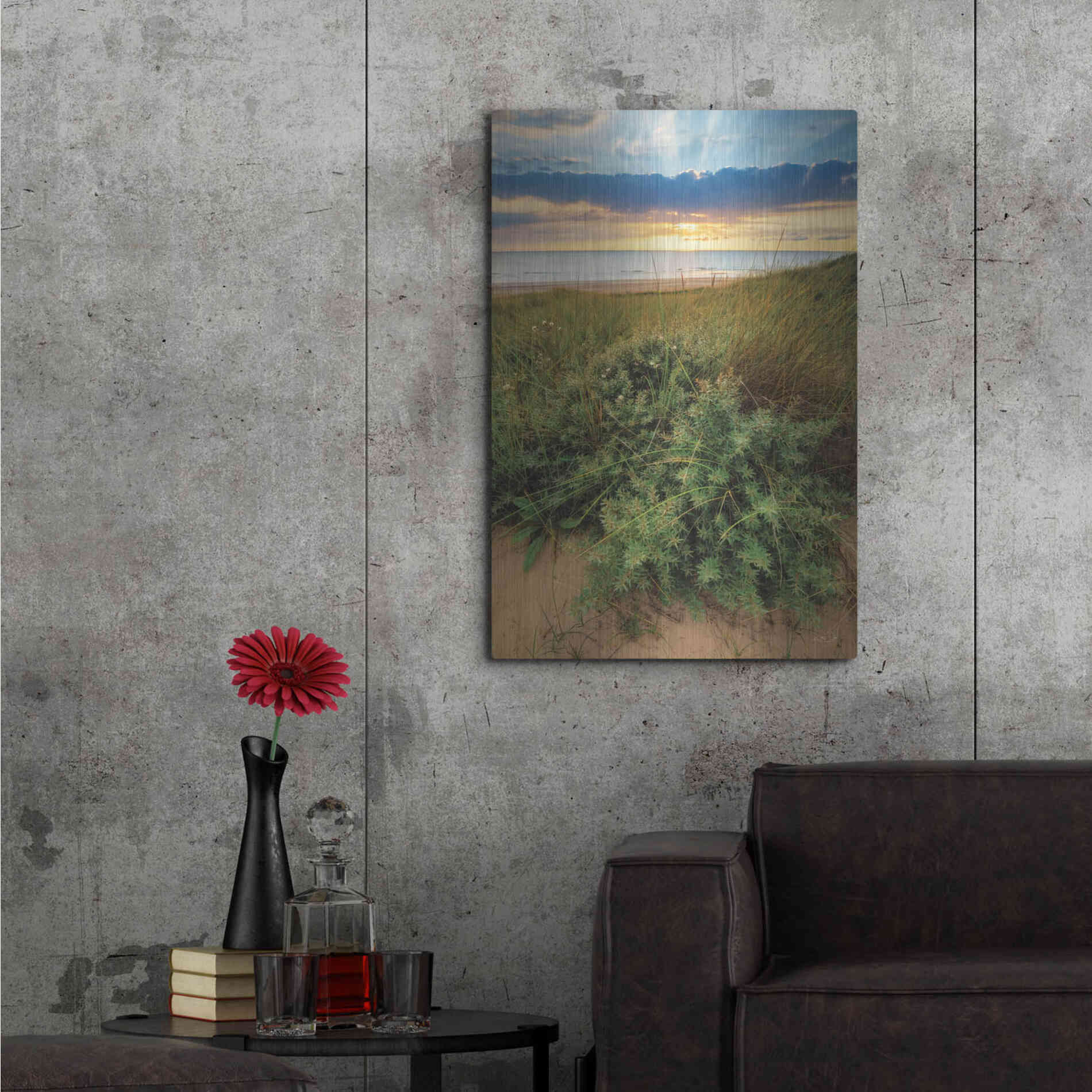 Luxe Metal Art 'Dutch Dunes' by Martin Podt, Metal Wall Art,24x36