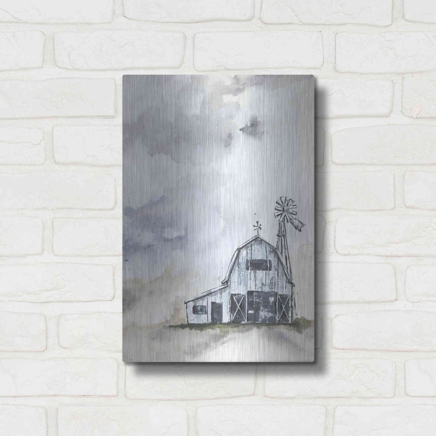 Luxe Metal Art 'Haven Mini Barn' by Julie Norkus, Metal Wall Art,12x16