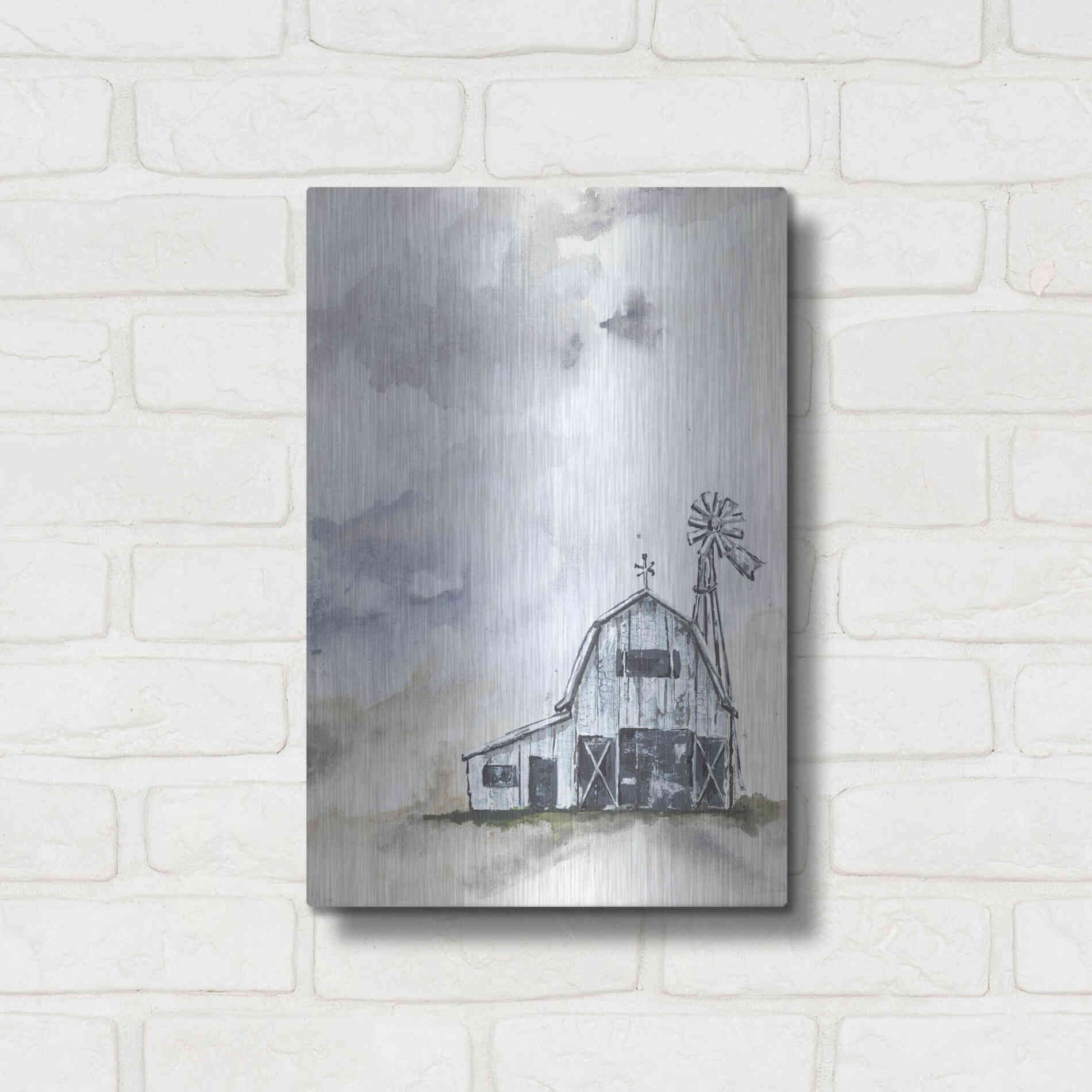 Luxe Metal Art 'Haven Mini Barn' by Julie Norkus, Metal Wall Art,12x16