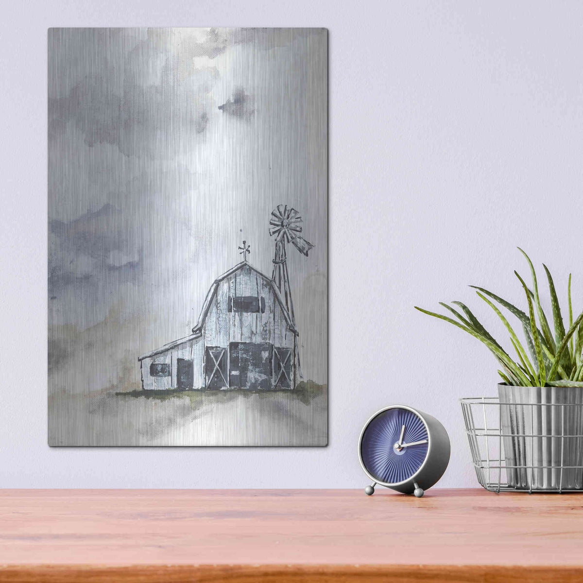 Luxe Metal Art 'Haven Mini Barn' by Julie Norkus, Metal Wall Art,12x16