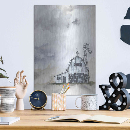 Luxe Metal Art 'Haven Mini Barn' by Julie Norkus, Metal Wall Art,12x16