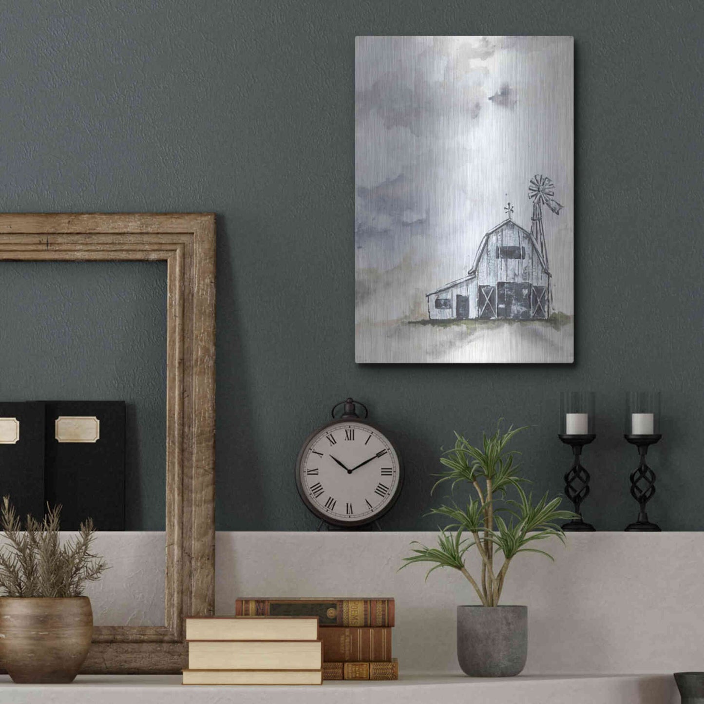 Luxe Metal Art 'Haven Mini Barn' by Julie Norkus, Metal Wall Art,12x16