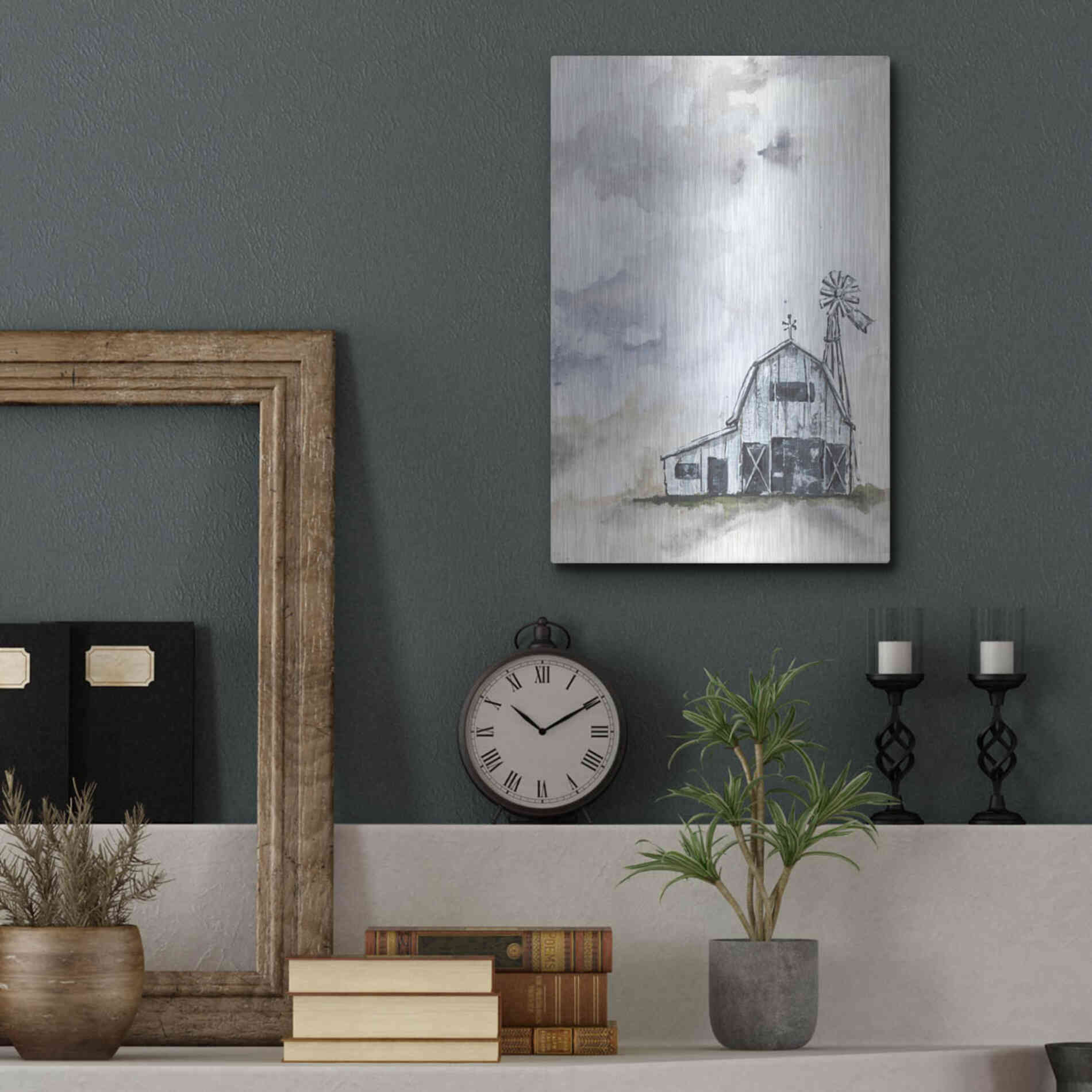 Luxe Metal Art 'Haven Mini Barn' by Julie Norkus, Metal Wall Art,12x16