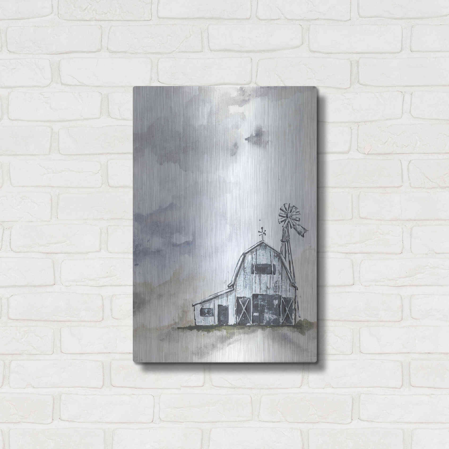 Luxe Metal Art 'Haven Mini Barn' by Julie Norkus, Metal Wall Art,16x24