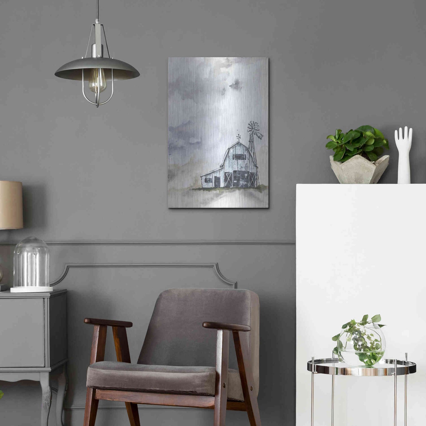 Luxe Metal Art 'Haven Mini Barn' by Julie Norkus, Metal Wall Art,16x24