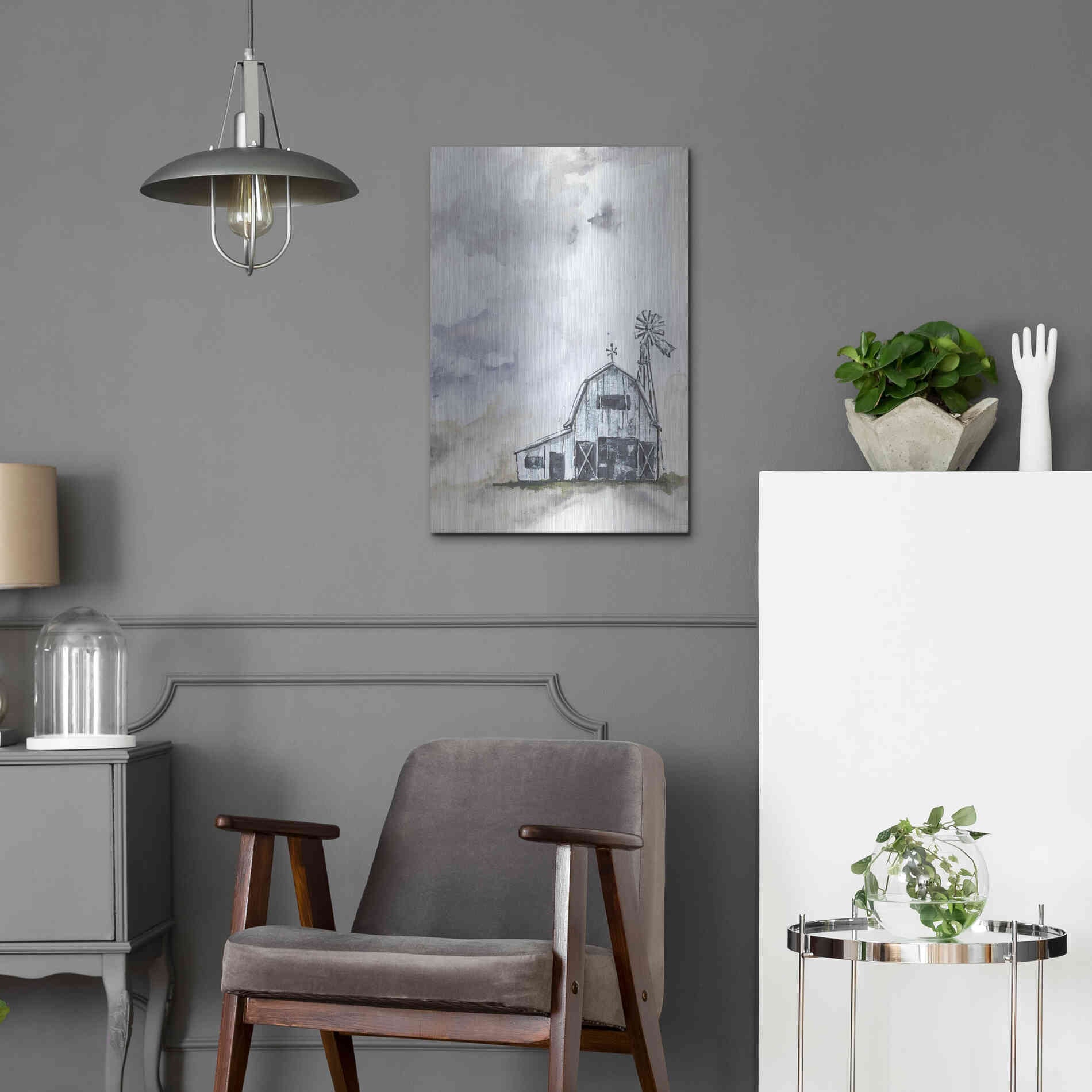 Luxe Metal Art 'Haven Mini Barn' by Julie Norkus, Metal Wall Art,16x24