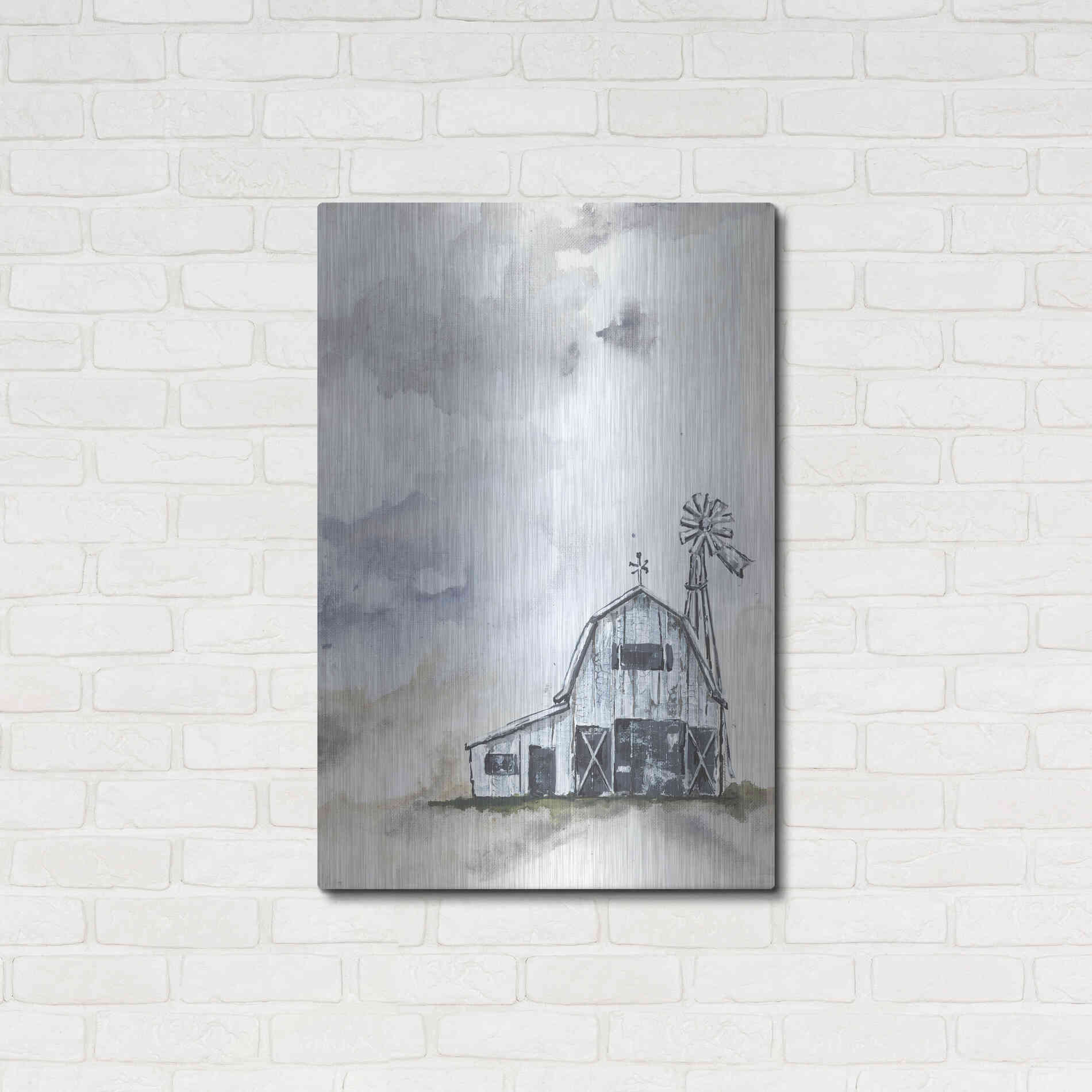 Luxe Metal Art 'Haven Mini Barn' by Julie Norkus, Metal Wall Art,24x36