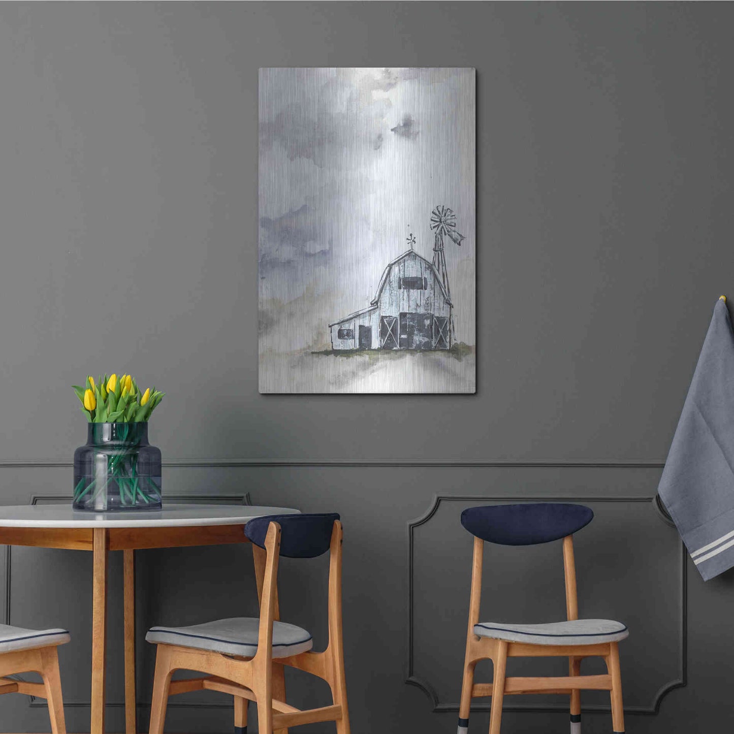 Luxe Metal Art 'Haven Mini Barn' by Julie Norkus, Metal Wall Art,24x36