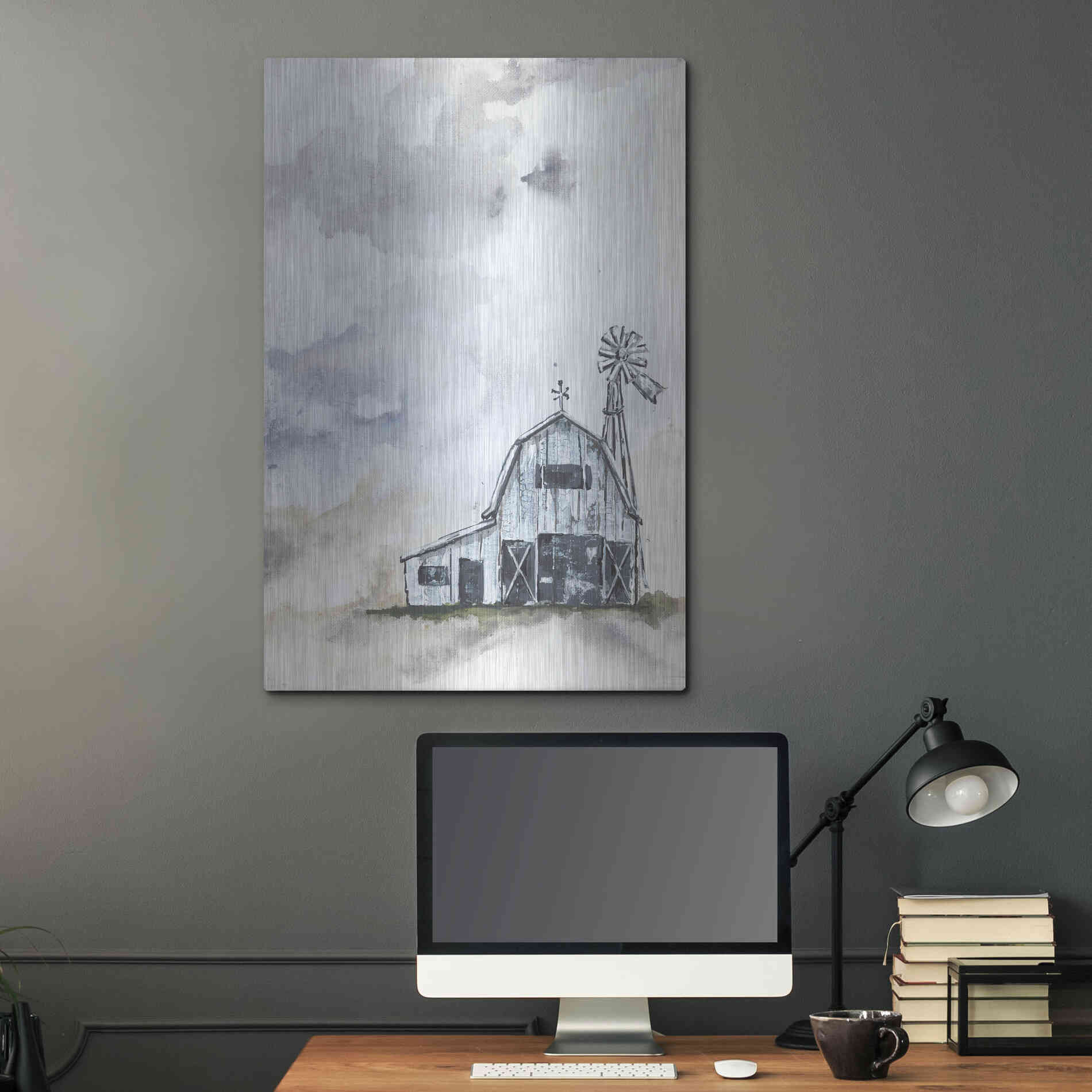 Luxe Metal Art 'Haven Mini Barn' by Julie Norkus, Metal Wall Art,24x36