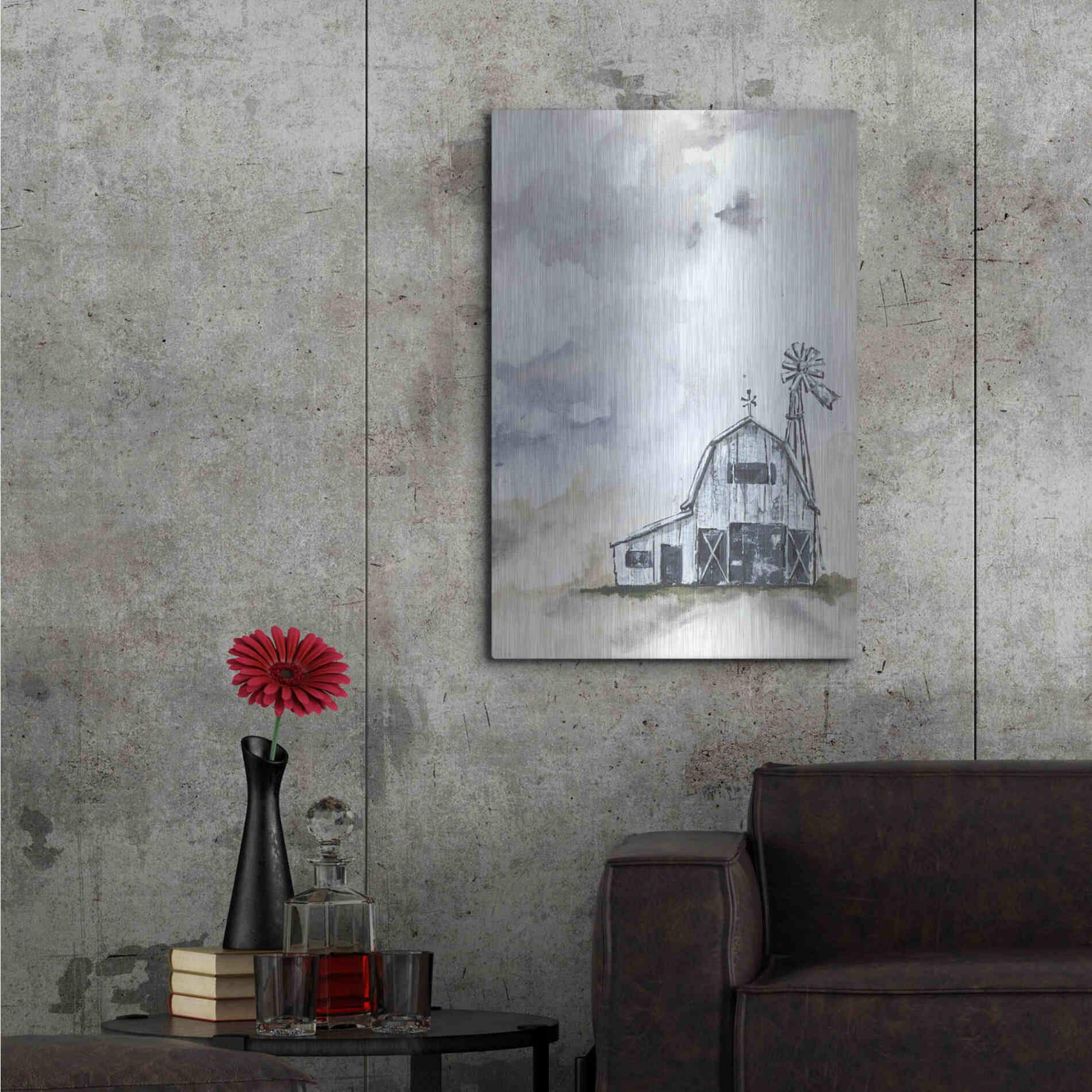 Luxe Metal Art 'Haven Mini Barn' by Julie Norkus, Metal Wall Art,24x36
