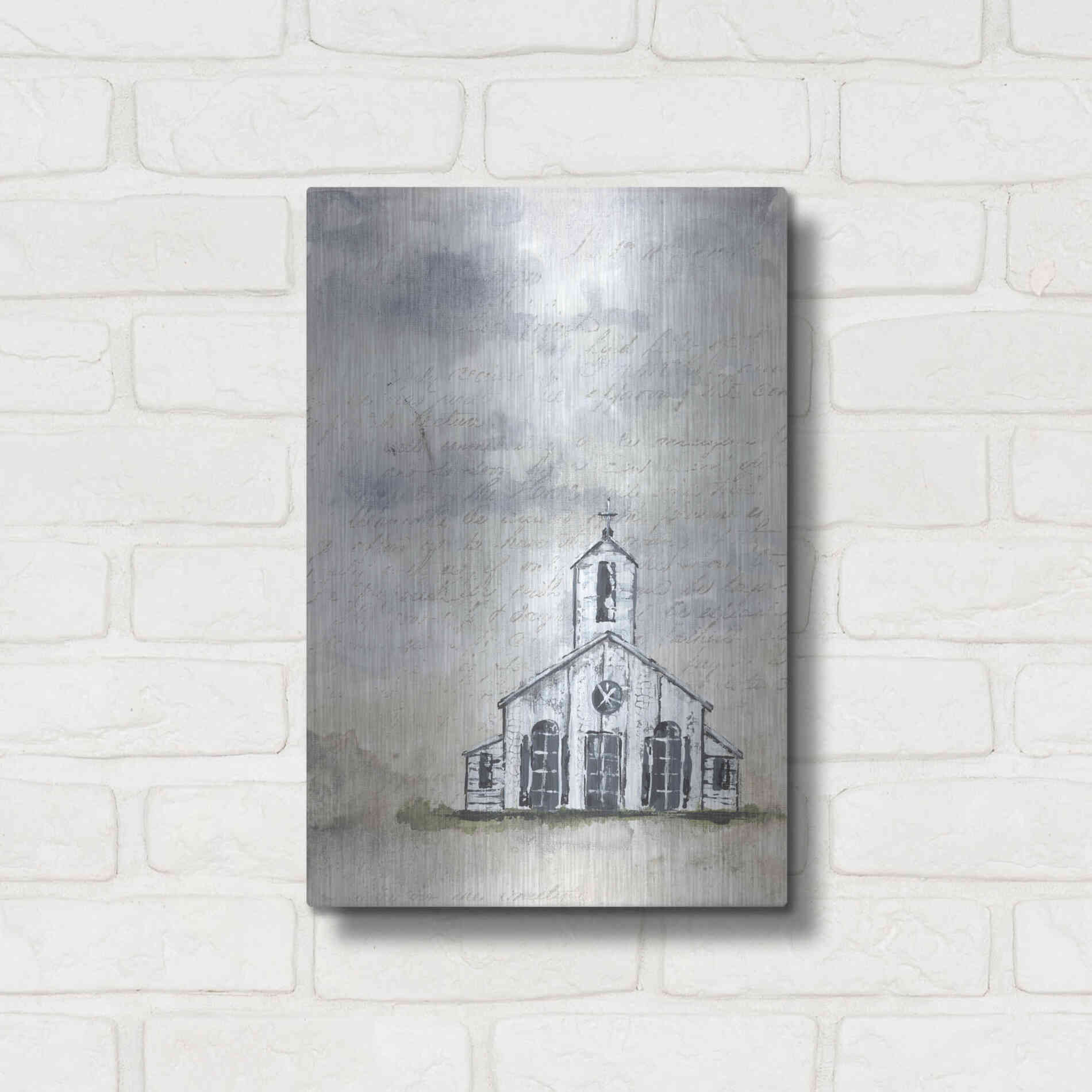 Luxe Metal Art 'Haven Mini Worship' by Julie Norkus, Metal Wall Art,12x16
