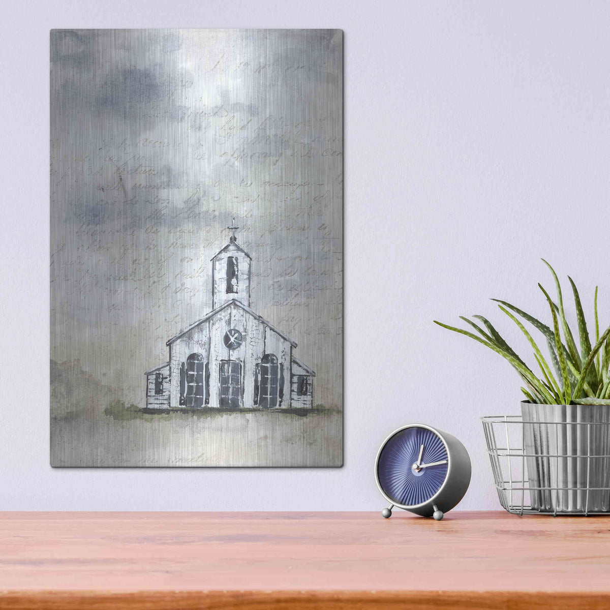 Luxe Metal Art 'Haven Mini Worship' by Julie Norkus, Metal Wall Art,12x16
