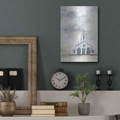Luxe Metal Art 'Haven Mini Worship' by Julie Norkus, Metal Wall Art,12x16
