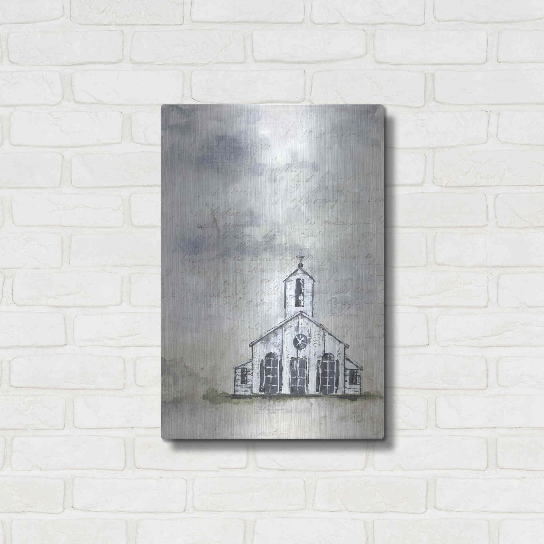 Luxe Metal Art 'Haven Mini Worship' by Julie Norkus, Metal Wall Art,16x24