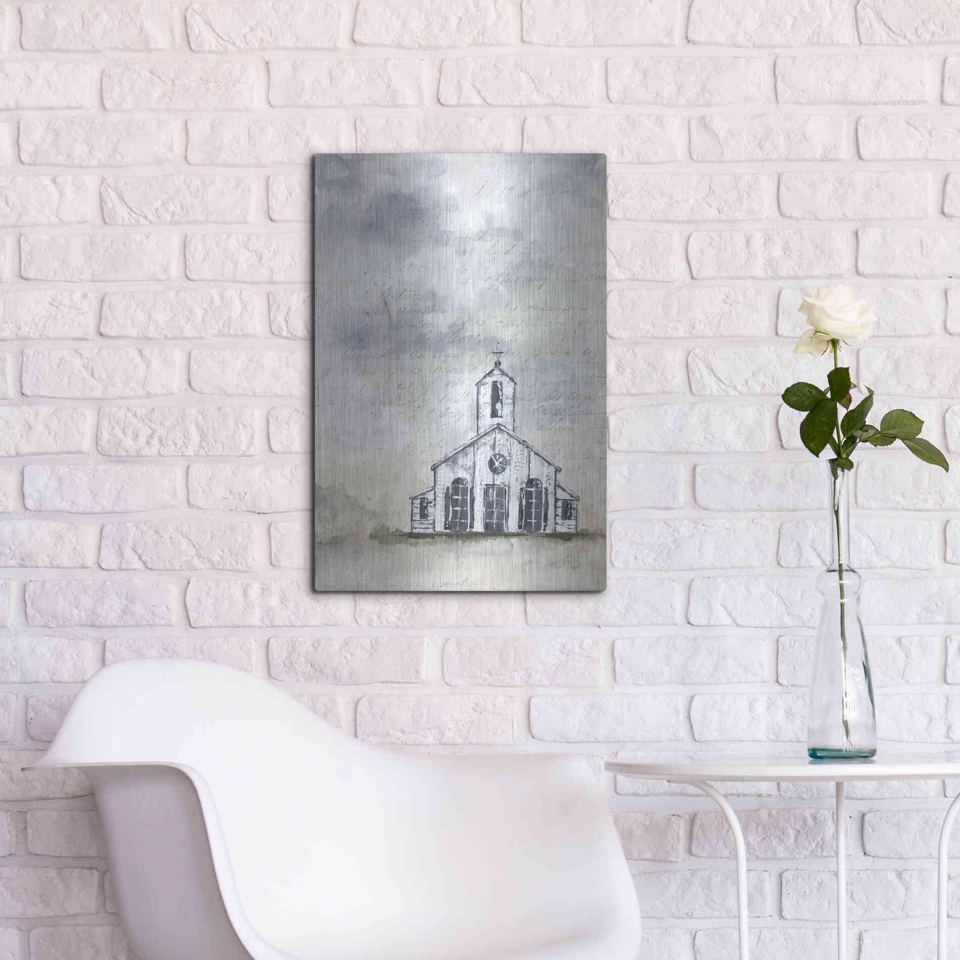 Luxe Metal Art 'Haven Mini Worship' by Julie Norkus, Metal Wall Art,16x24