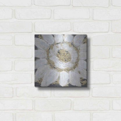 Luxe Metal Art 'Golden Sunflower' by Roey Ebert, Metal Wall Art,12x12