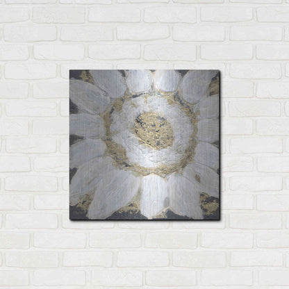 Luxe Metal Art 'Golden Sunflower' by Roey Ebert, Metal Wall Art,24x24