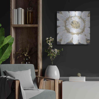 Luxe Metal Art 'Golden Sunflower' by Roey Ebert, Metal Wall Art,24x24