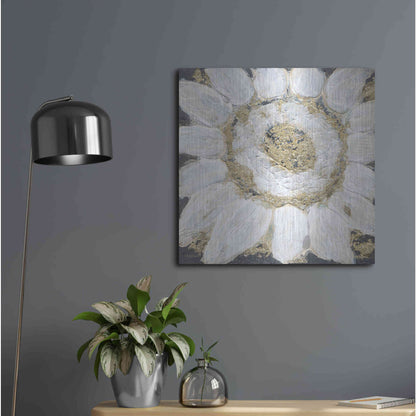 Luxe Metal Art 'Golden Sunflower' by Roey Ebert, Metal Wall Art,24x24