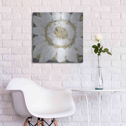 Luxe Metal Art 'Golden Sunflower' by Roey Ebert, Metal Wall Art,24x24
