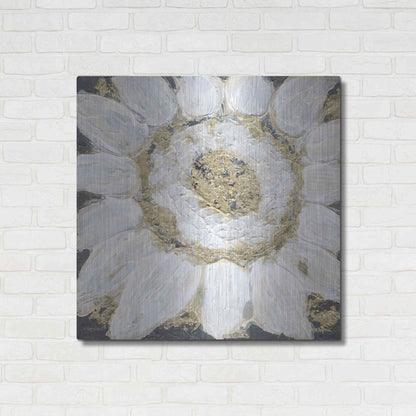 Luxe Metal Art 'Golden Sunflower' by Roey Ebert, Metal Wall Art,36x36