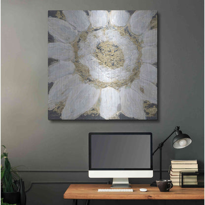 Luxe Metal Art 'Golden Sunflower' by Roey Ebert, Metal Wall Art,36x36