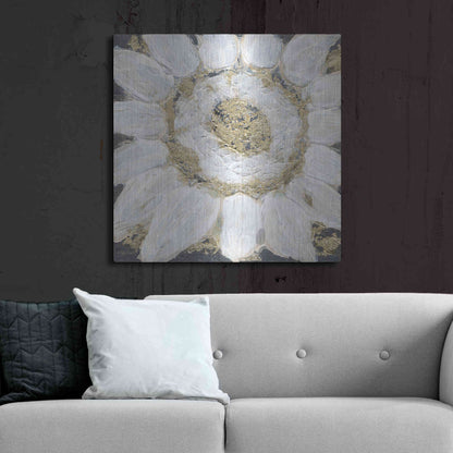 Luxe Metal Art 'Golden Sunflower' by Roey Ebert, Metal Wall Art,36x36