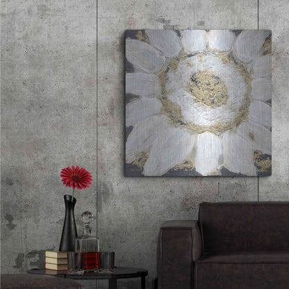 Luxe Metal Art 'Golden Sunflower' by Roey Ebert, Metal Wall Art,36x36