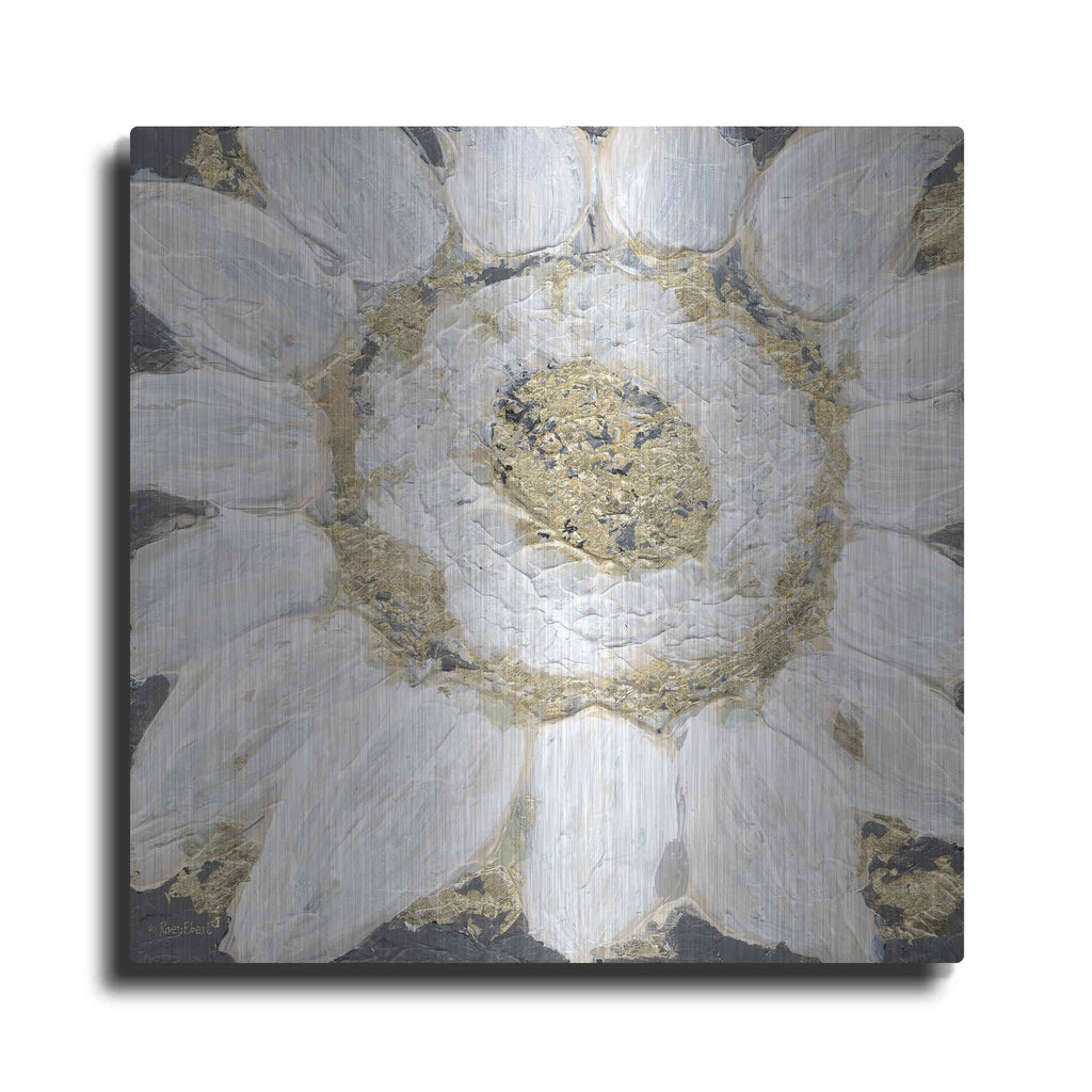 Luxe Metal Art 'Golden Sunflower' by Roey Ebert, Metal Wall Art