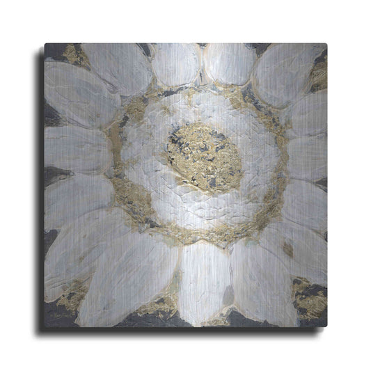 Luxe Metal Art 'Golden Sunflower' by Roey Ebert, Metal Wall Art