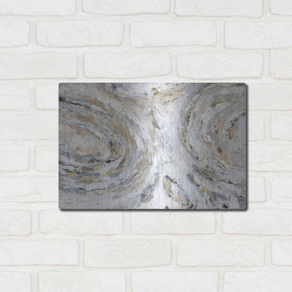 Luxe Metal Art 'Around & Around' by Roey Ebert, Metal Wall Art,16x12