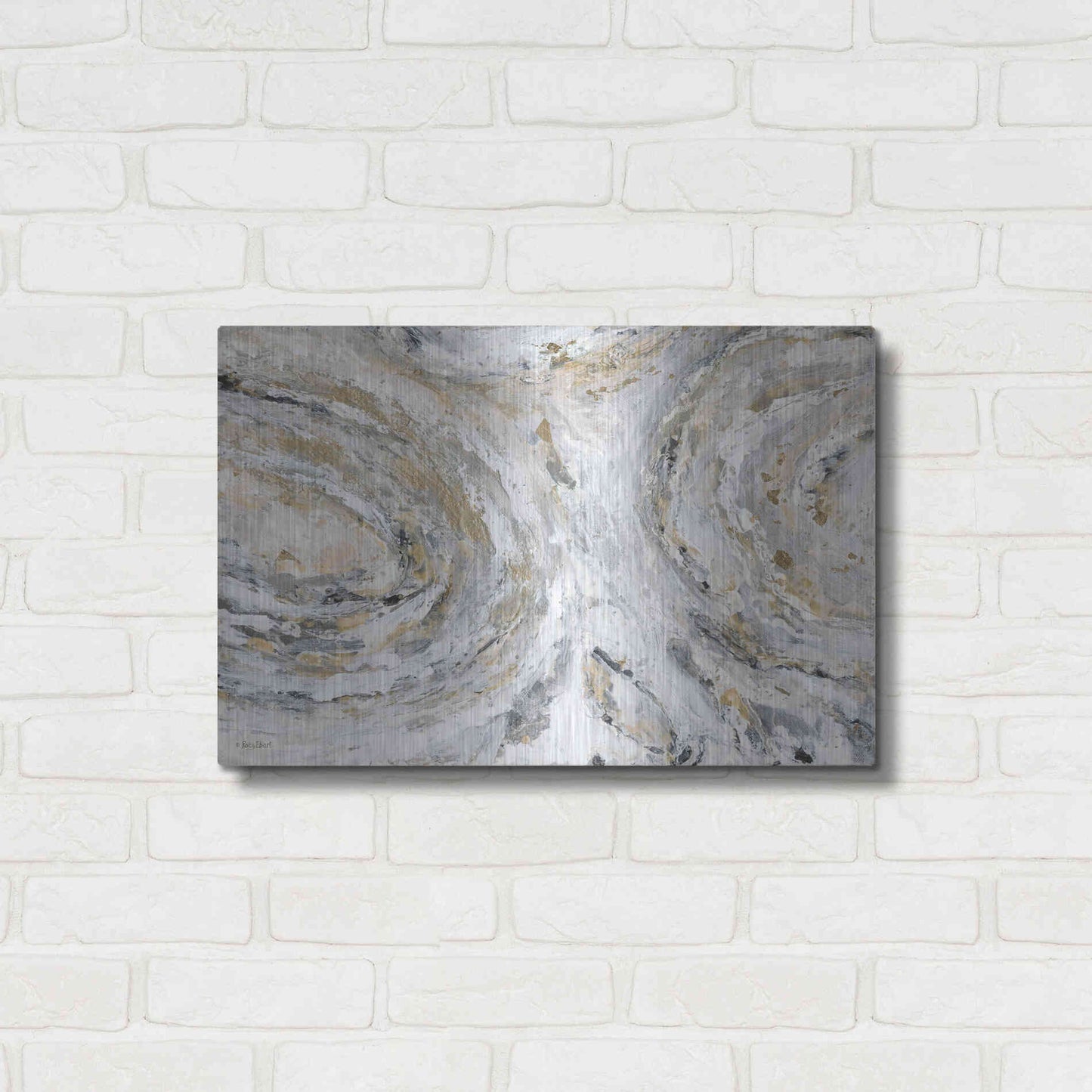 Luxe Metal Art 'Around & Around' by Roey Ebert, Metal Wall Art,24x16