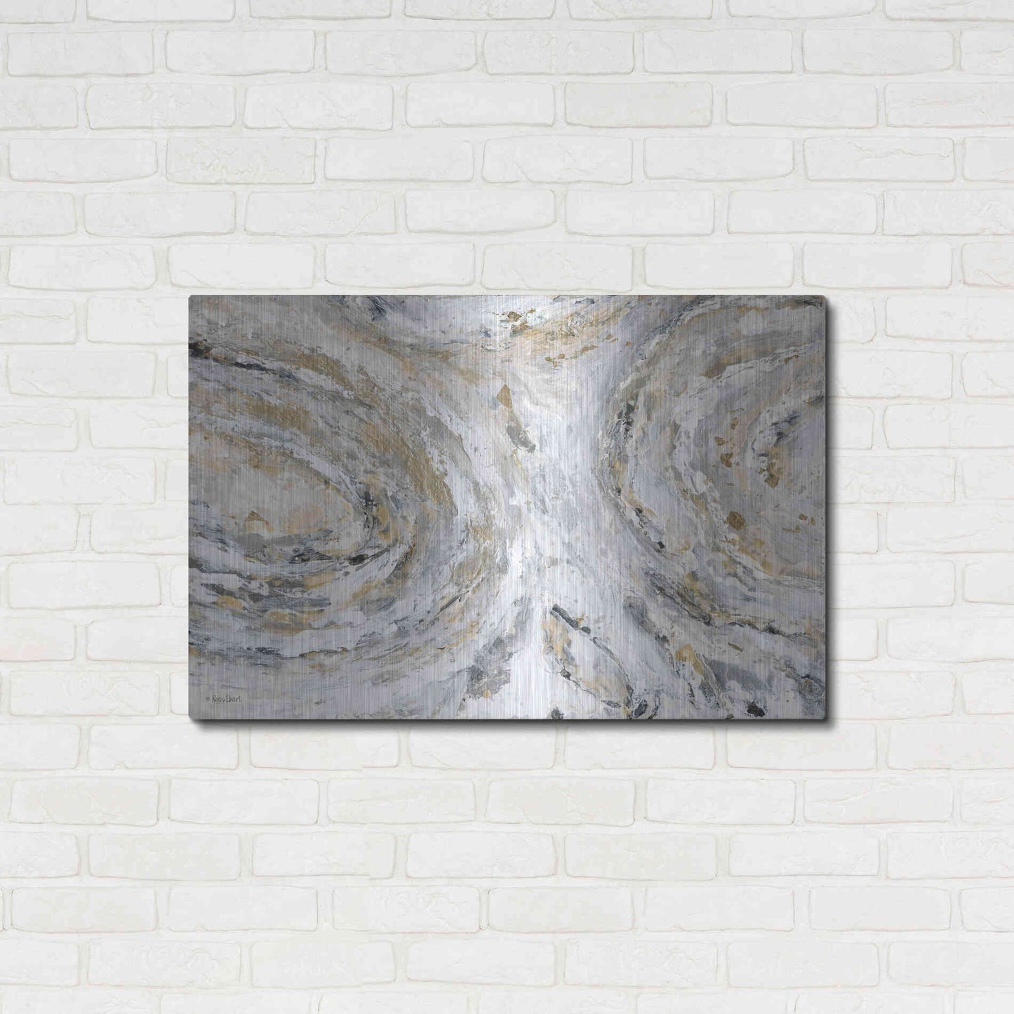 Luxe Metal Art 'Around & Around' by Roey Ebert, Metal Wall Art,36x24