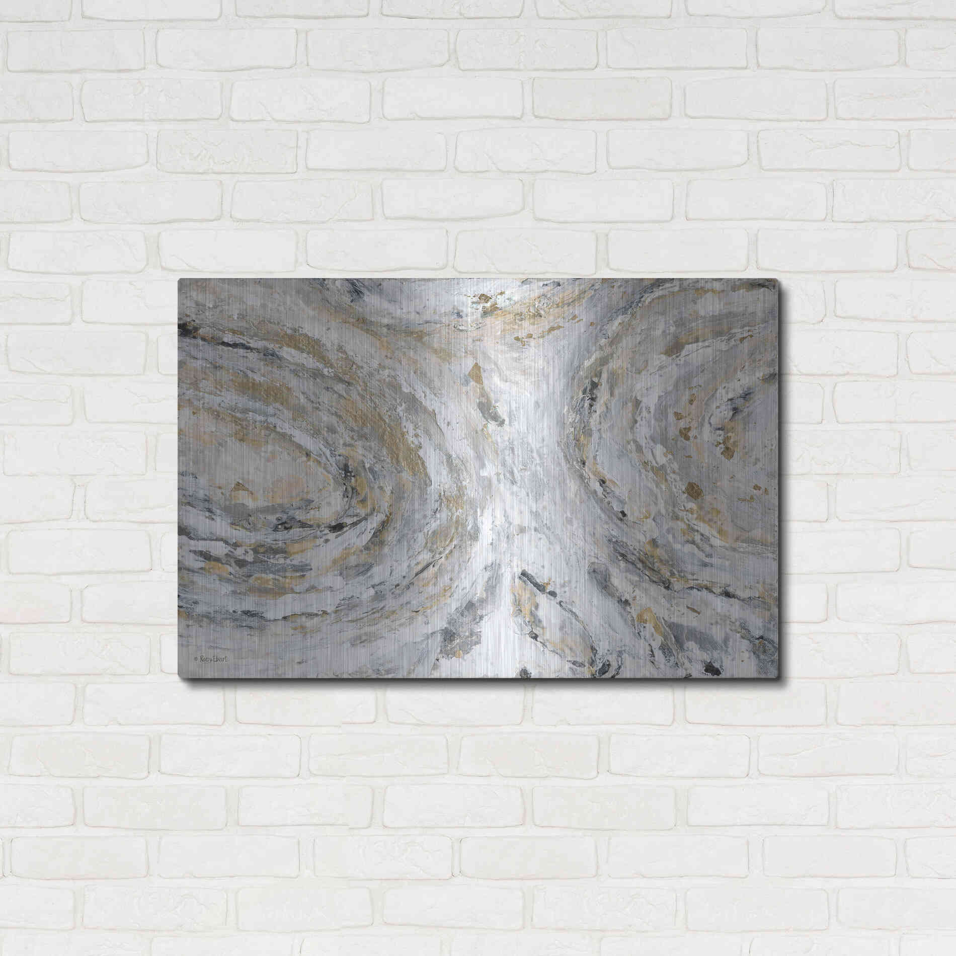 Luxe Metal Art 'Around & Around' by Roey Ebert, Metal Wall Art,36x24