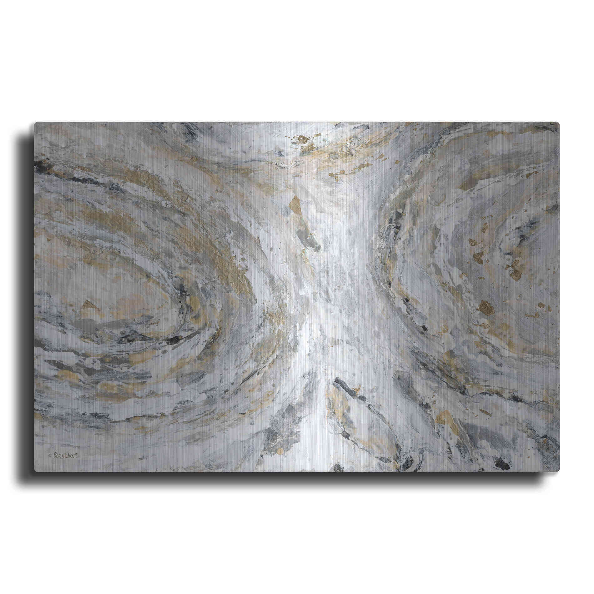 Luxe Metal Art 'Around & Around' by Roey Ebert, Metal Wall Art