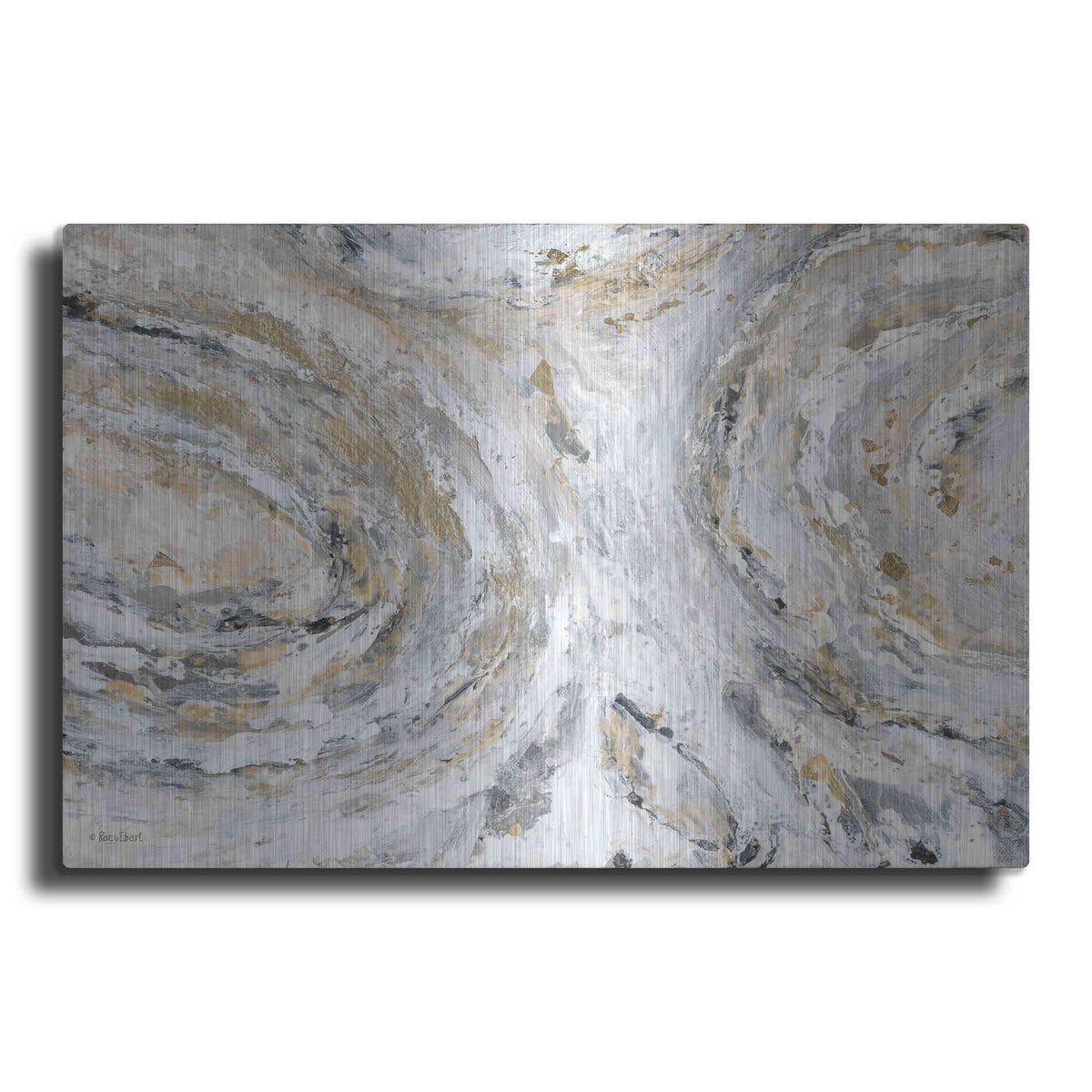 Luxe Metal Art 'Around & Around' by Roey Ebert, Metal Wall Art