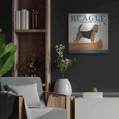 Luxe Metal Art 'Beagle Canoe Co' by Ryan Fowler, Metal Wall Art,24x24