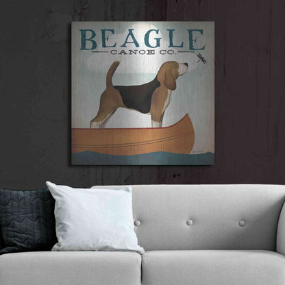 Luxe Metal Art 'Beagle Canoe Co' by Ryan Fowler, Metal Wall Art,36x36